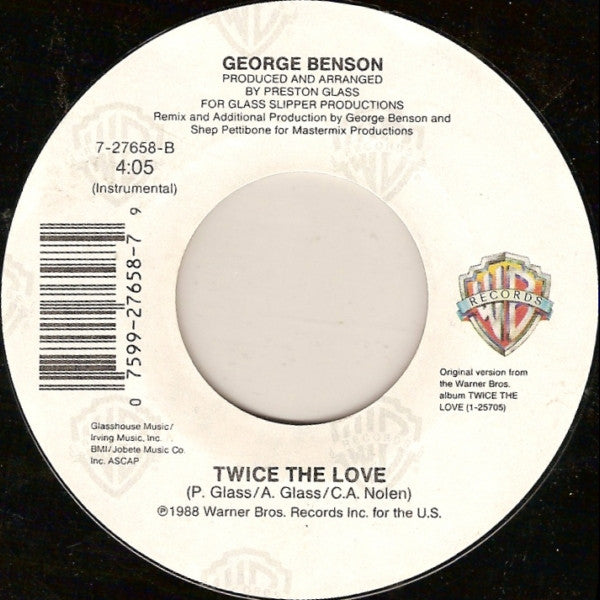 George Benson – Twice The Love US Pressing