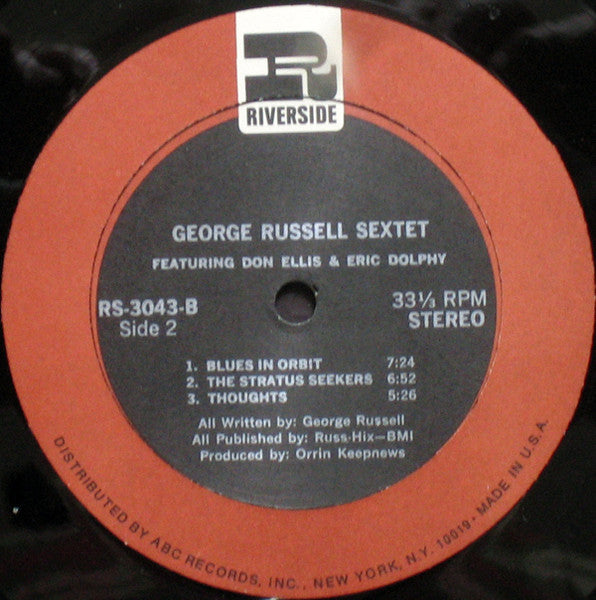 George Russell Sextet Featuring Don Ellis & Eric Dolphy – 123456extet  - 1968 US Pressing