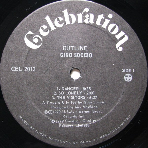 Gino Soccio – Outline - 1979 Original Pressing