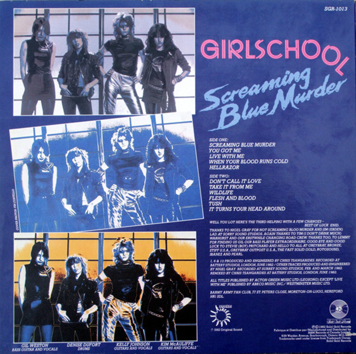 Girlschool – Screaming Blue Murder - 1982