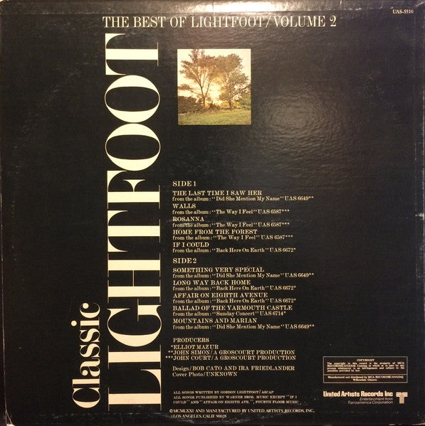 Gordon Lightfoot – Classic Lightfoot (The Best Of Lightfoot / Volume 2)