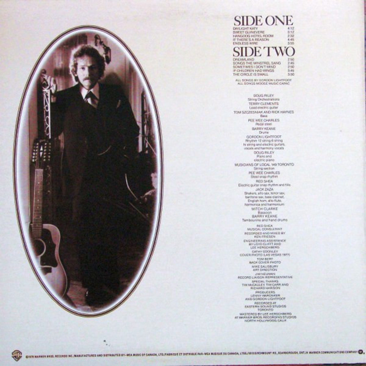 Gordon Lightfoot – Endless Wire - 1978