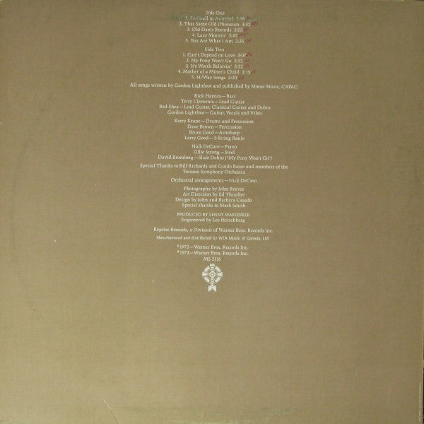 Gordon Lightfoot – Old Dan's Records VinylPursuit.com