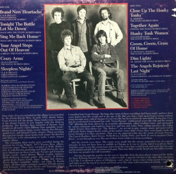 Gram Parsons / The Flying Burrito Bros – Sleepless Nights
