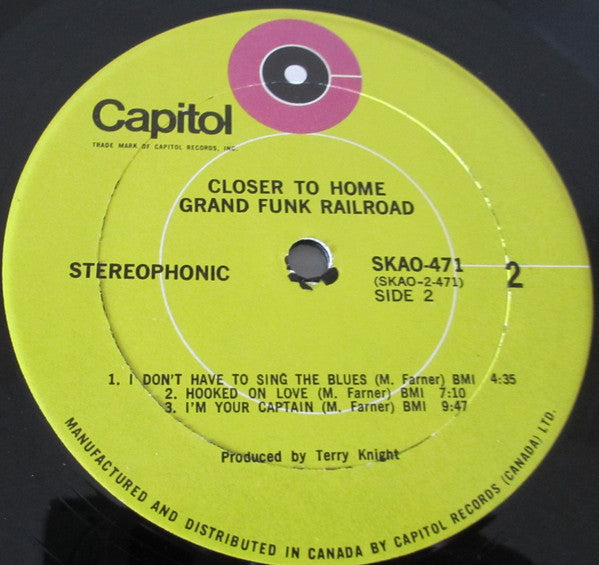 Grand Funk Railroad – Closer To Home - 1970 Original