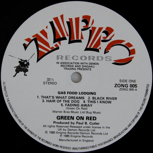 Green On Red – Gas Food Lodging - 1985 UK Original