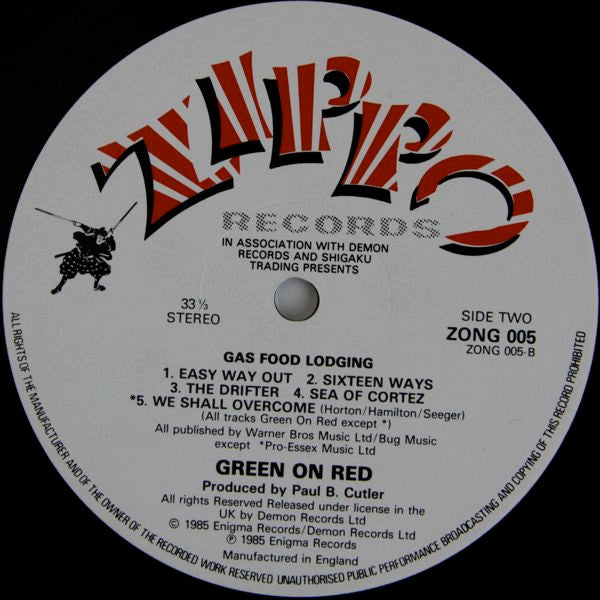 Green On Red – Gas Food Lodging - 1985 UK Original