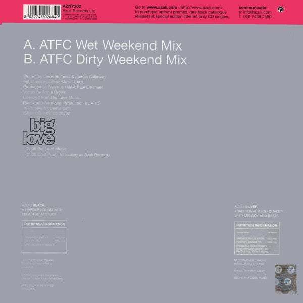 Haji & Emanuel – Weekend (ATFC Remixes) UK Pressing