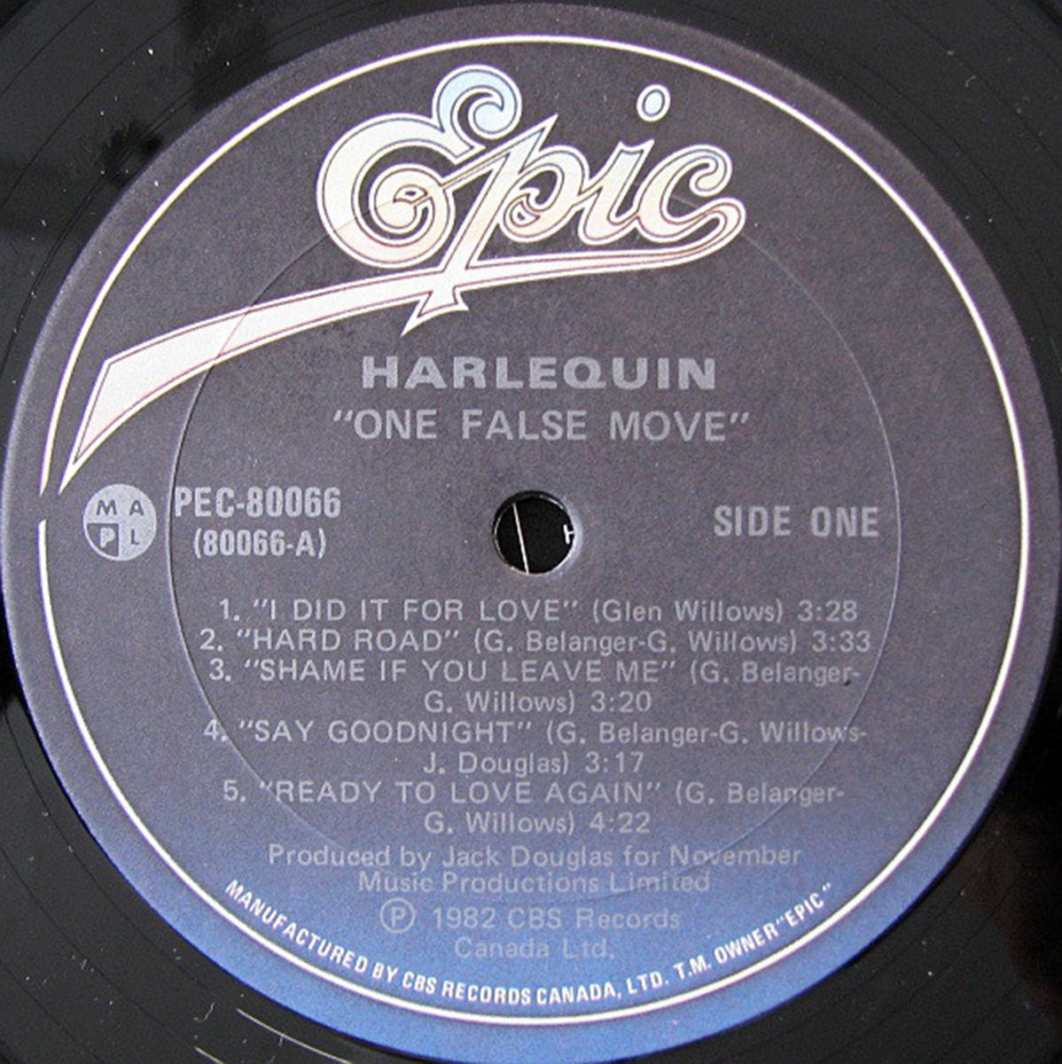 Harlequin – One False Move - 1982 Original!