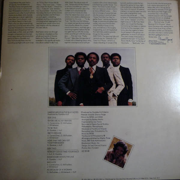 Harold Melvin & The Blue Notes Featuring Theodore Pendergrass - To Be True - US 1975 Original Pressing