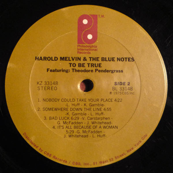 Harold Melvin & The Blue Notes Featuring Theodore Pendergrass - To Be True - US 1975 Original Pressing