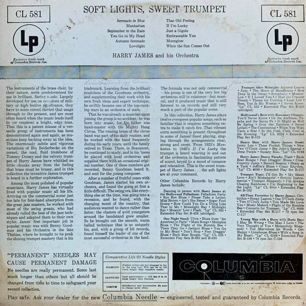 Harry James And His Orchestra – Soft Lights, Sweet Trumpet