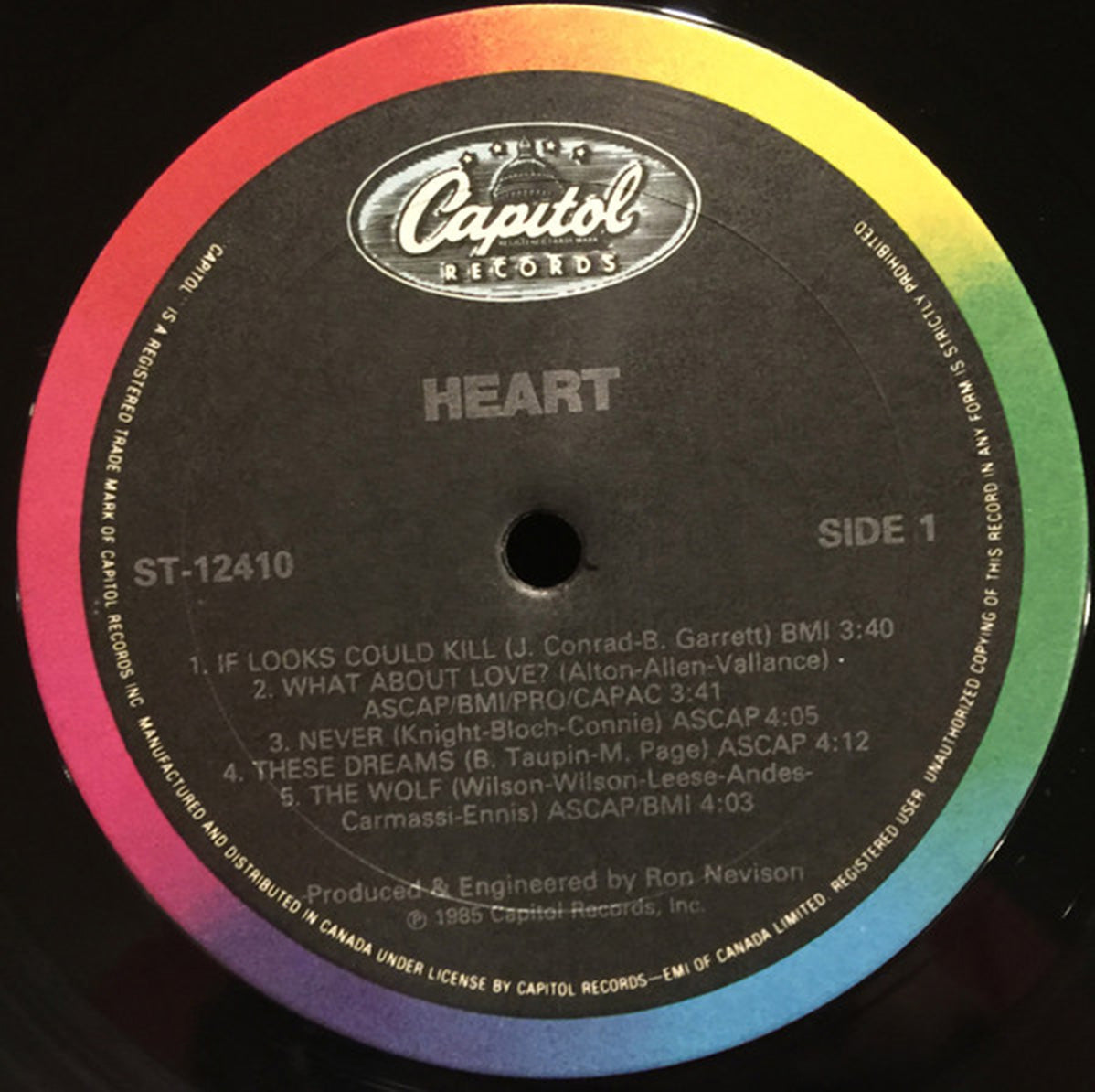 Heart – Heart - 1985 Vinyl Pursuit Inc