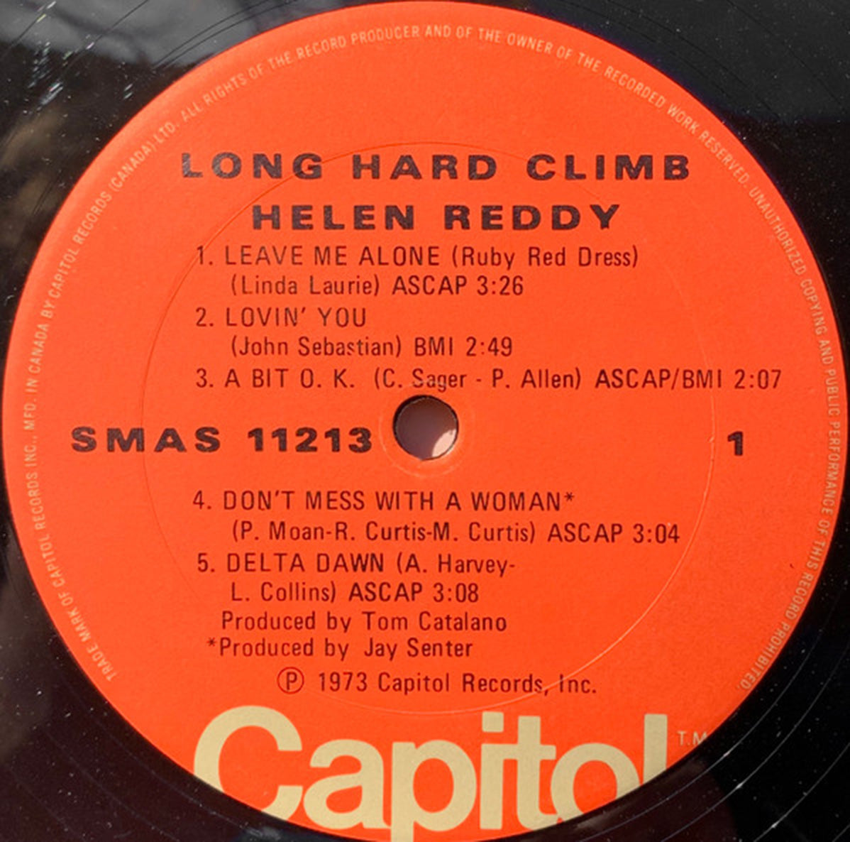 Helen Reddy – Long Hard Climb - 1973 Original!