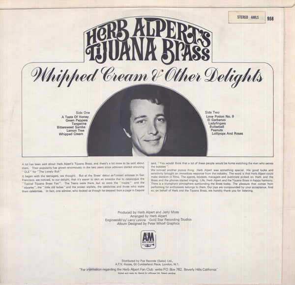 Herb Alpert's Tijuana Brass – Whipped Cream & Other Delights - UK Pressing