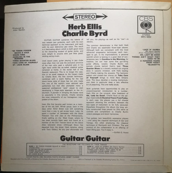 Herb Ellis, Charlie Byrd – Guitar UK Pressing