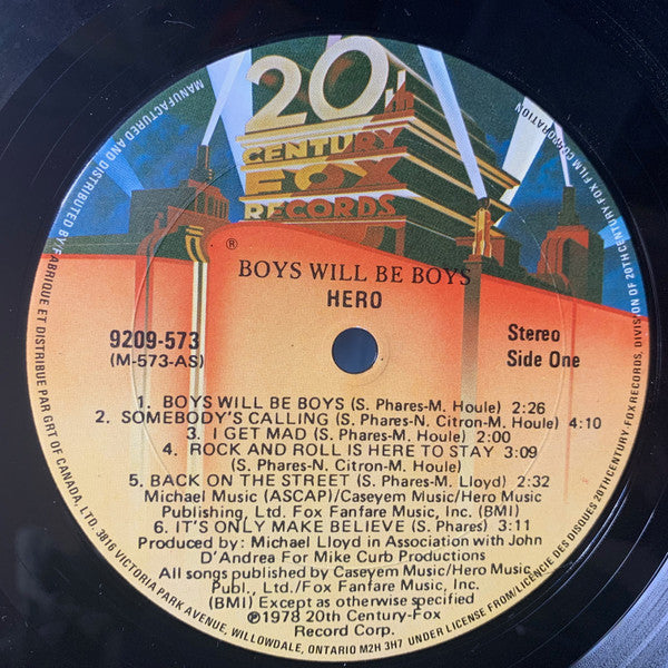 Hero  – Boys Will Be Boys - 1978 Original, Sealed!