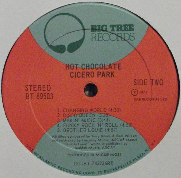 Hot Chocolate – Cicero Park US Pressing