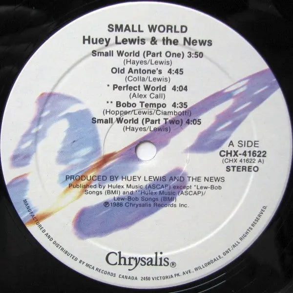 Huey Lewis & The News – Small World VinylPursuit.com