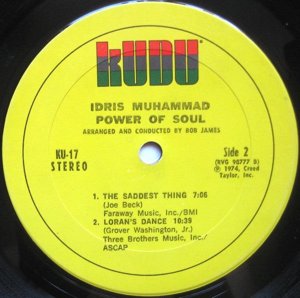 Idris Muhammad – Power Of Soul - Rare First Edition US Pressing