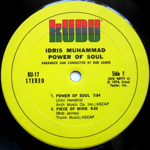 Idris Muhammad – Power Of Soul - Rare First Edition US Pressing