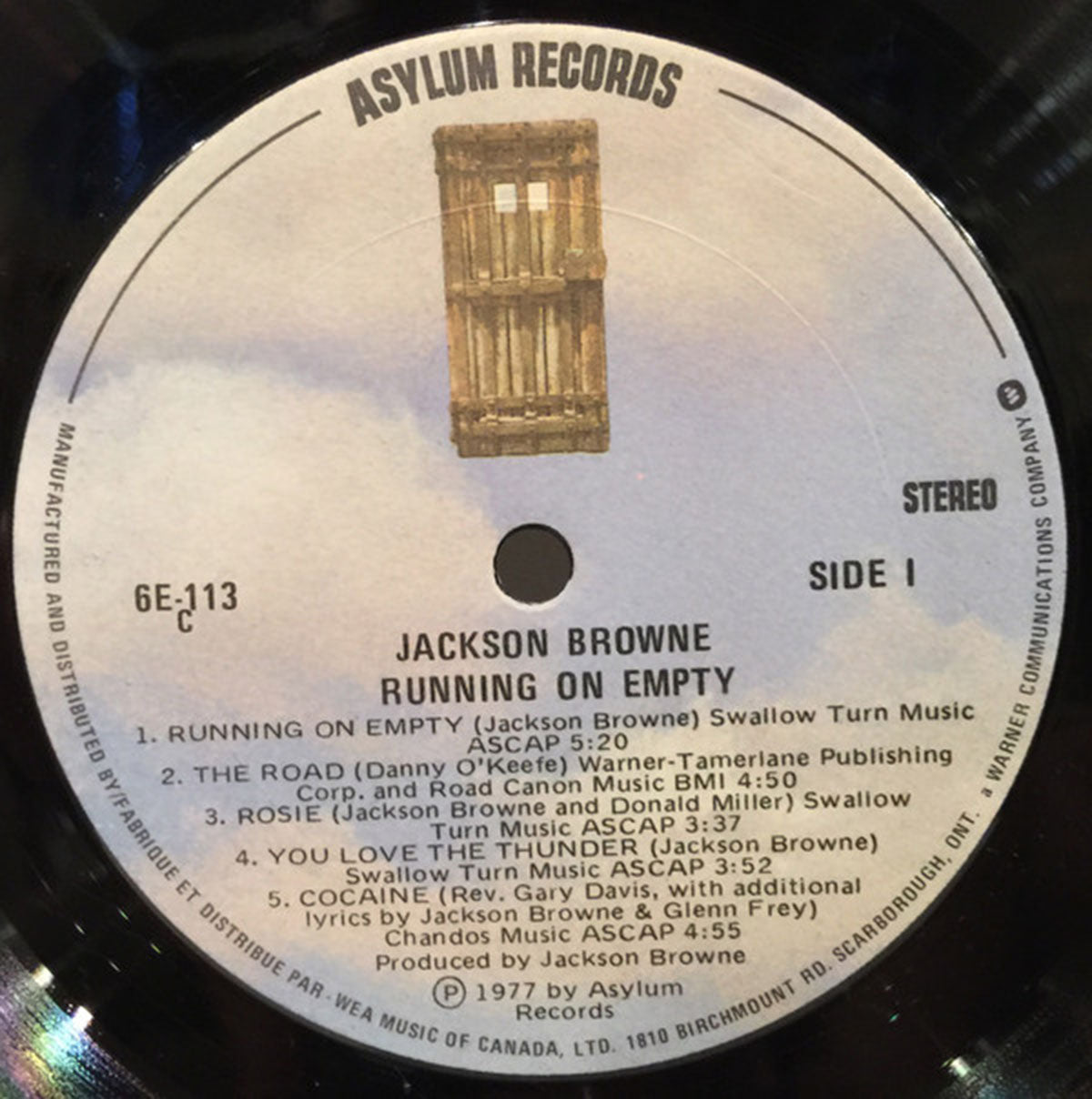 Jackson Browne Running On Empty 1977 Vinyl Pursuit Inc