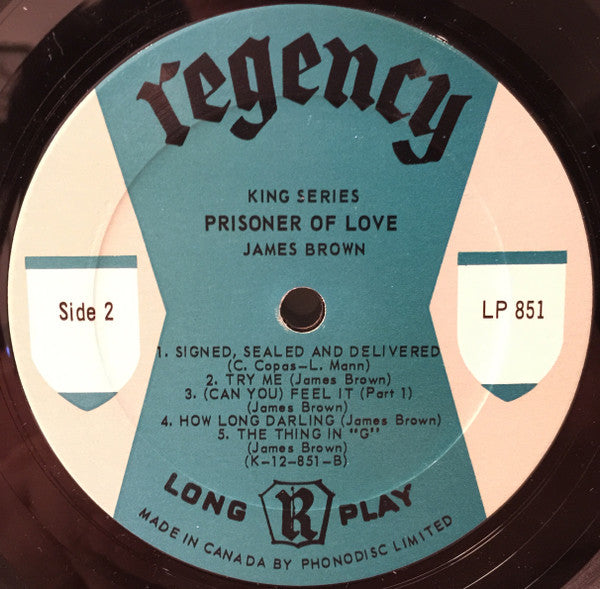 James Brown Prisoner Of Love Vinyl Pursuit Inc