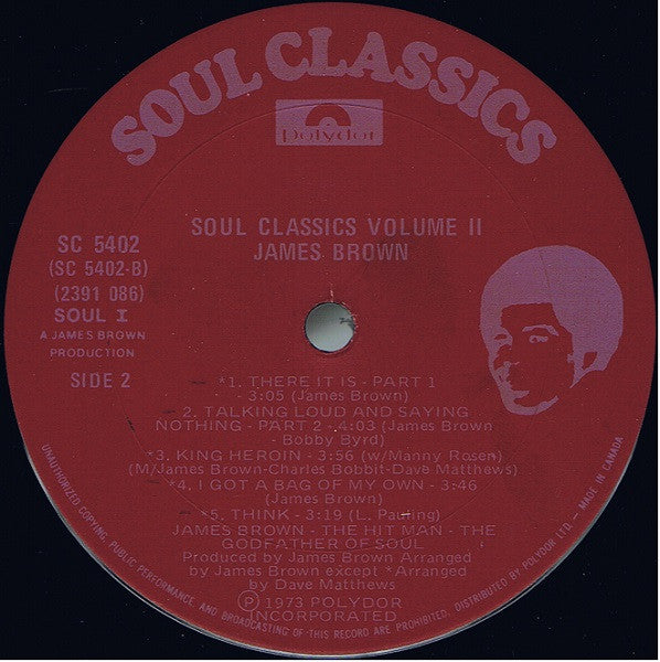 James Brown – Soul Classics Volume II -  1973 Original
