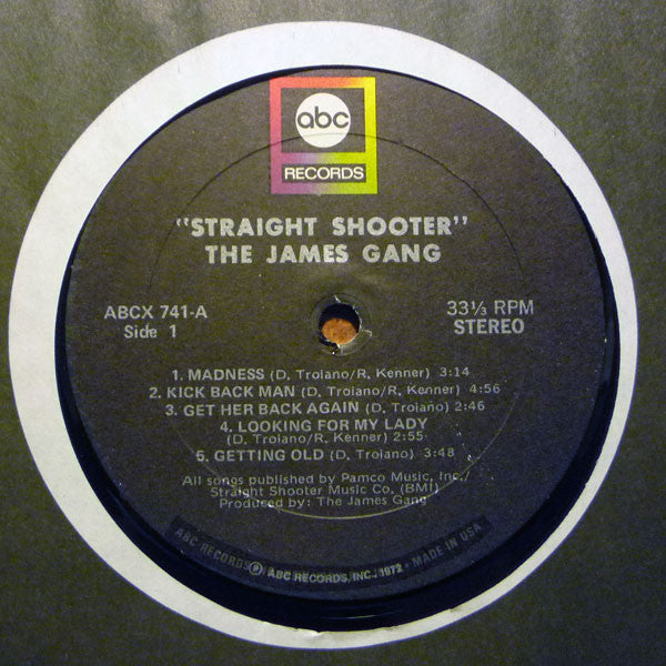 James Gang – Straight Shooter - 1972 US Pressing