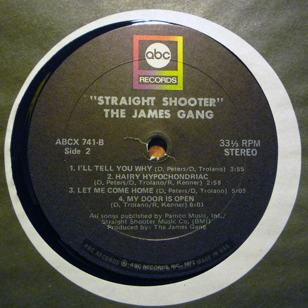 James Gang – Straight Shooter - 1972 US Pressing