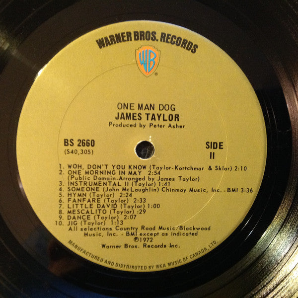 James Taylor – One Man Dog - 1972 Pressing VinylPursuit.com