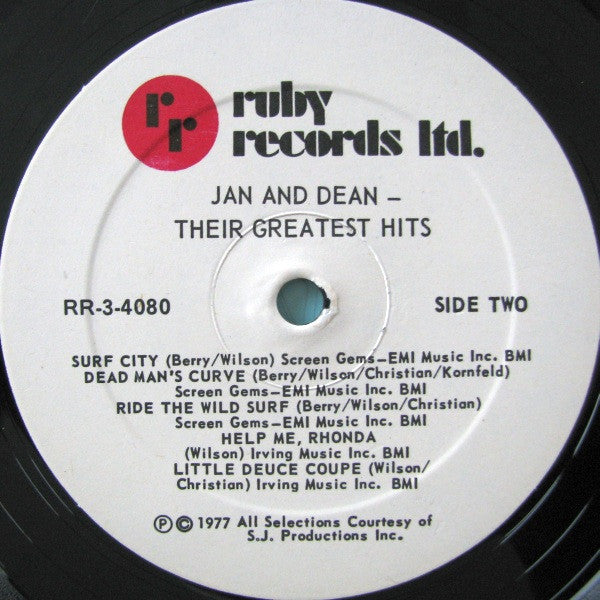 Jan & Dean – The Jan & Dean Story - Their Greatest Hits