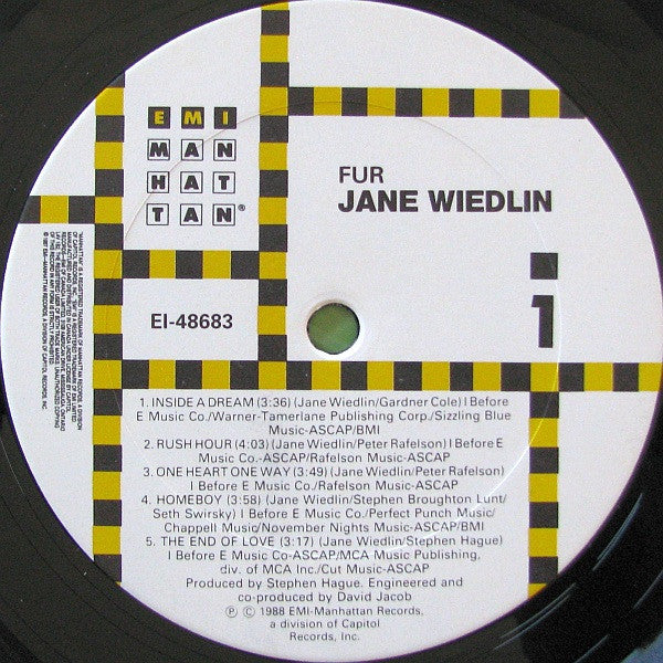 Jane Wiedlin – Fur - 1988 Original