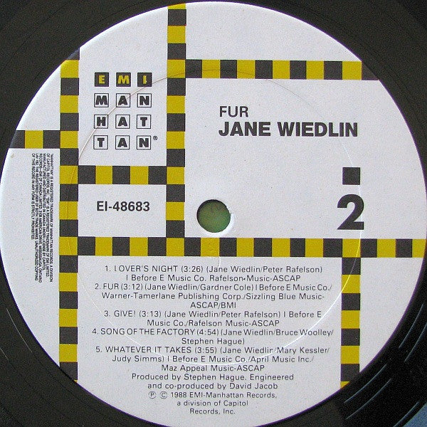 Jane Wiedlin – Fur - 1988 Original