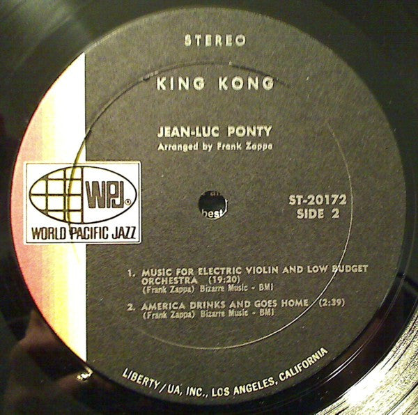 Jean-Luc Ponty – King Kong, The Music Of Frank Zappa -  1970 US Original Pressing