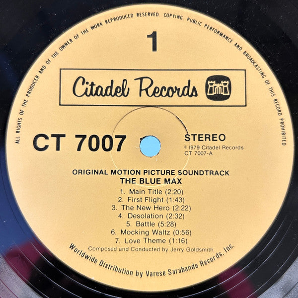 The Blue Max - Original Movie Soundtrack - 1979 US Pressing