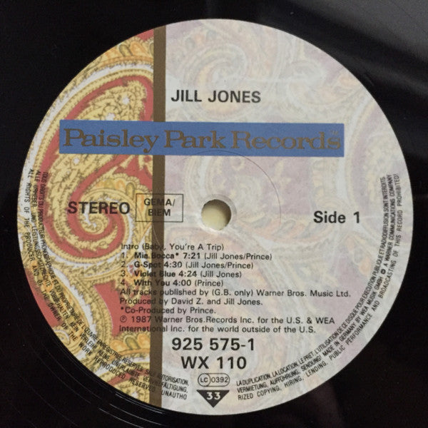 Jill Jones – Jill Jones - 1987 UK Pressing