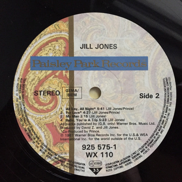 Jill Jones – Jill Jones - 1987 UK Pressing