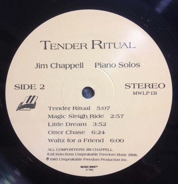 Jim Chappell – Tender Ritual - 1986 US Pressing