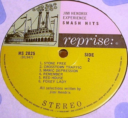 Jimi Hendrix Experience – Smash Hits - 1969 Original