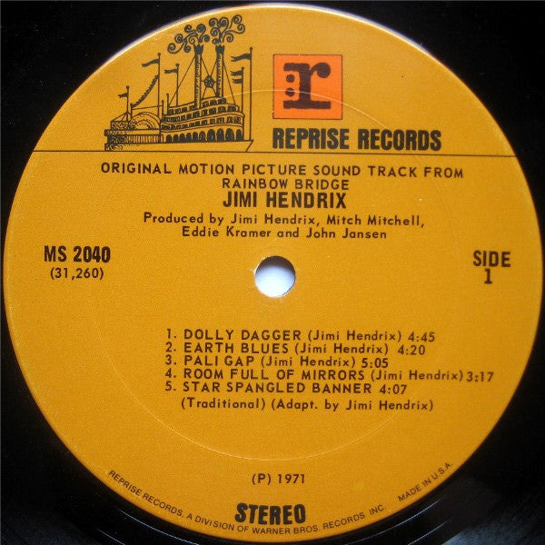 Jimi Hendrix – Rainbow Bridge - Original Motion Picture Sound Track US Pressing