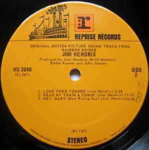 Jimi Hendrix – Rainbow Bridge - Original Motion Picture Sound Track US Pressing