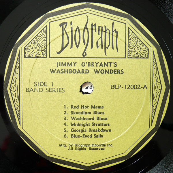 Jimmy O'Bryant's Washboard Wonders – Back Alley Rub 1924-1926 - US Pressing