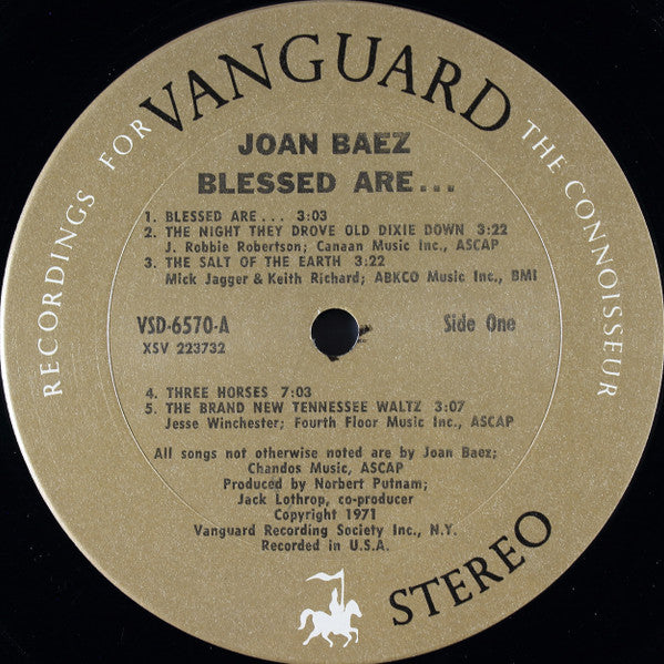 Joan Baez – Blessed Are... - 1971 US Original