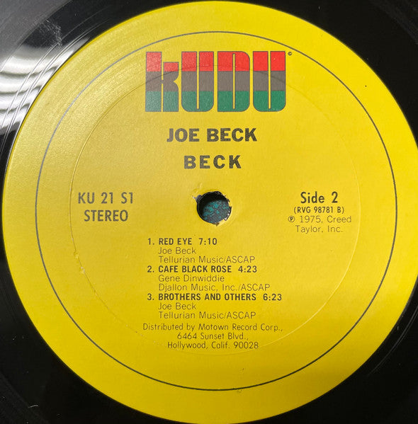 Joe Beck – Beck - 1975 US Original Pressing