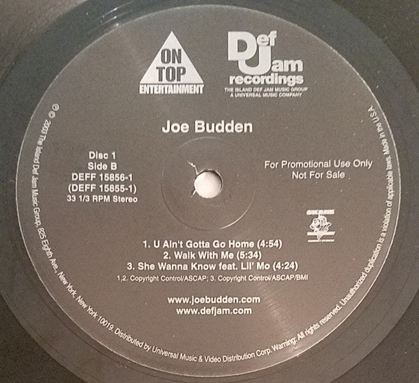 Joe Budden – Joe Budden - Original US Promo Pressing