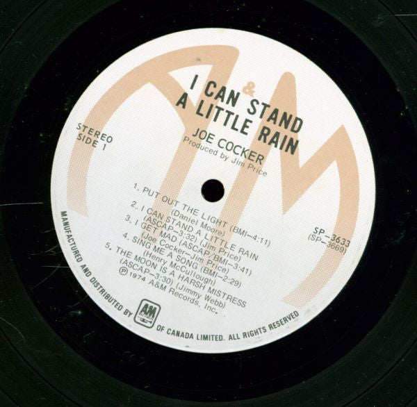 Joe Cocker – I Can Stand A Little Rain - 1974