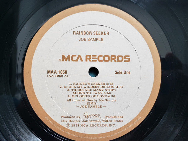 Joe Sample – Rainbow Seeker - 1978 Pressing