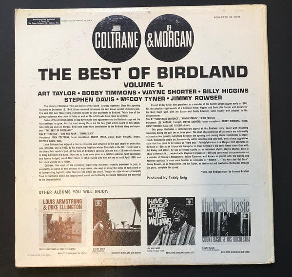 John Coltrane & Lee Morgan – The Best Of Birdland Volume 1. - US Original