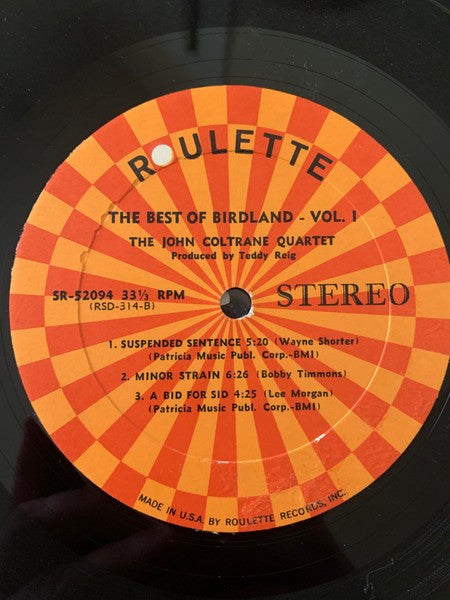 John Coltrane & Lee Morgan – The Best Of Birdland Volume 1. - US Original